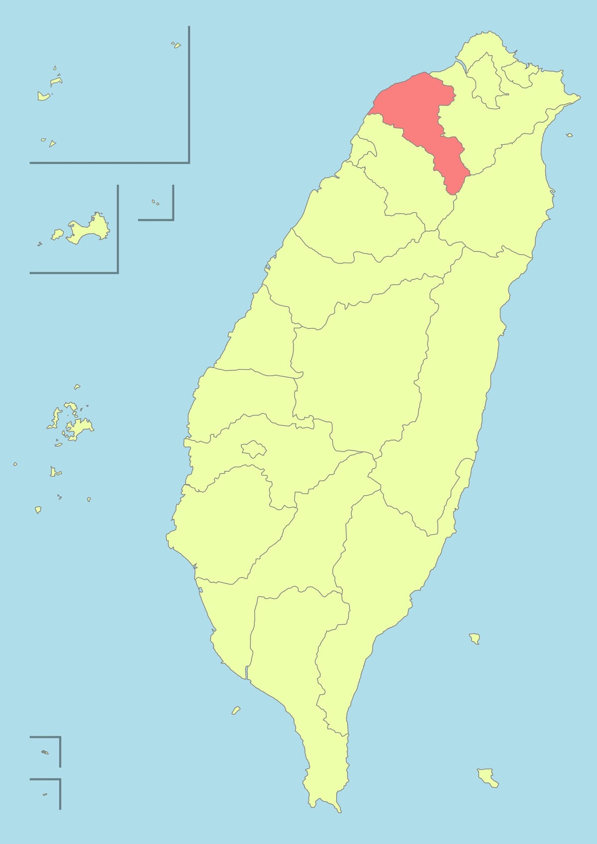 Tajvan térkép taoyuan