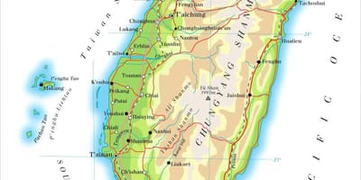 Térkép jelentett Tajvan