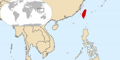 Világtérképen mutatja, Tajvan