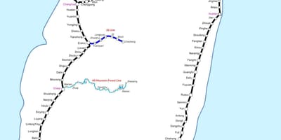 Térkép Tajvan lrt
