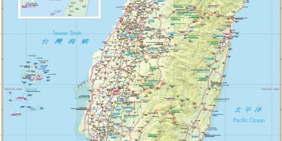 Térkép Tajvan turista látványosságok